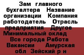 Зам. главного бухгалтера › Название организации ­ Компания-работодатель › Отрасль предприятия ­ Другое › Минимальный оклад ­ 1 - Все города Работа » Вакансии   . Амурская обл.,Зейский р-н